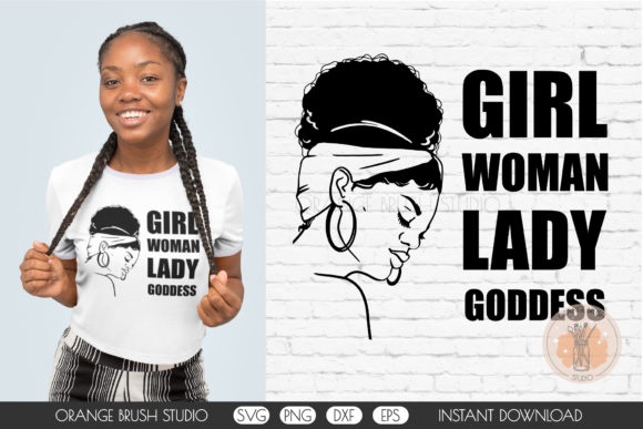 Afro Lady SVG Cut File. Black Girl Quote